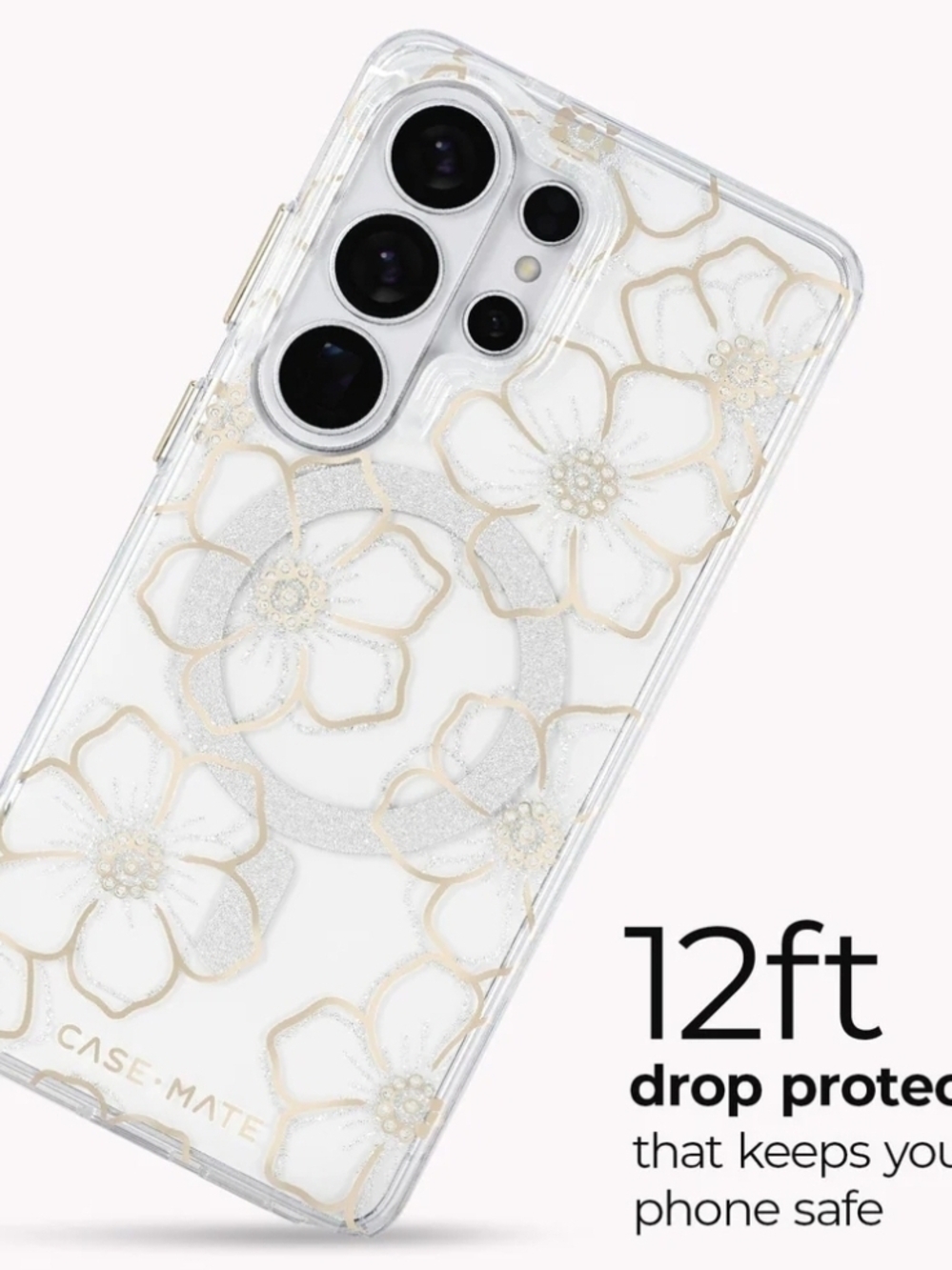 Case-Mate Floral Gems Case for Samsung Galaxy S26 Ultra - Gold & Silver - Picture 4 of 8